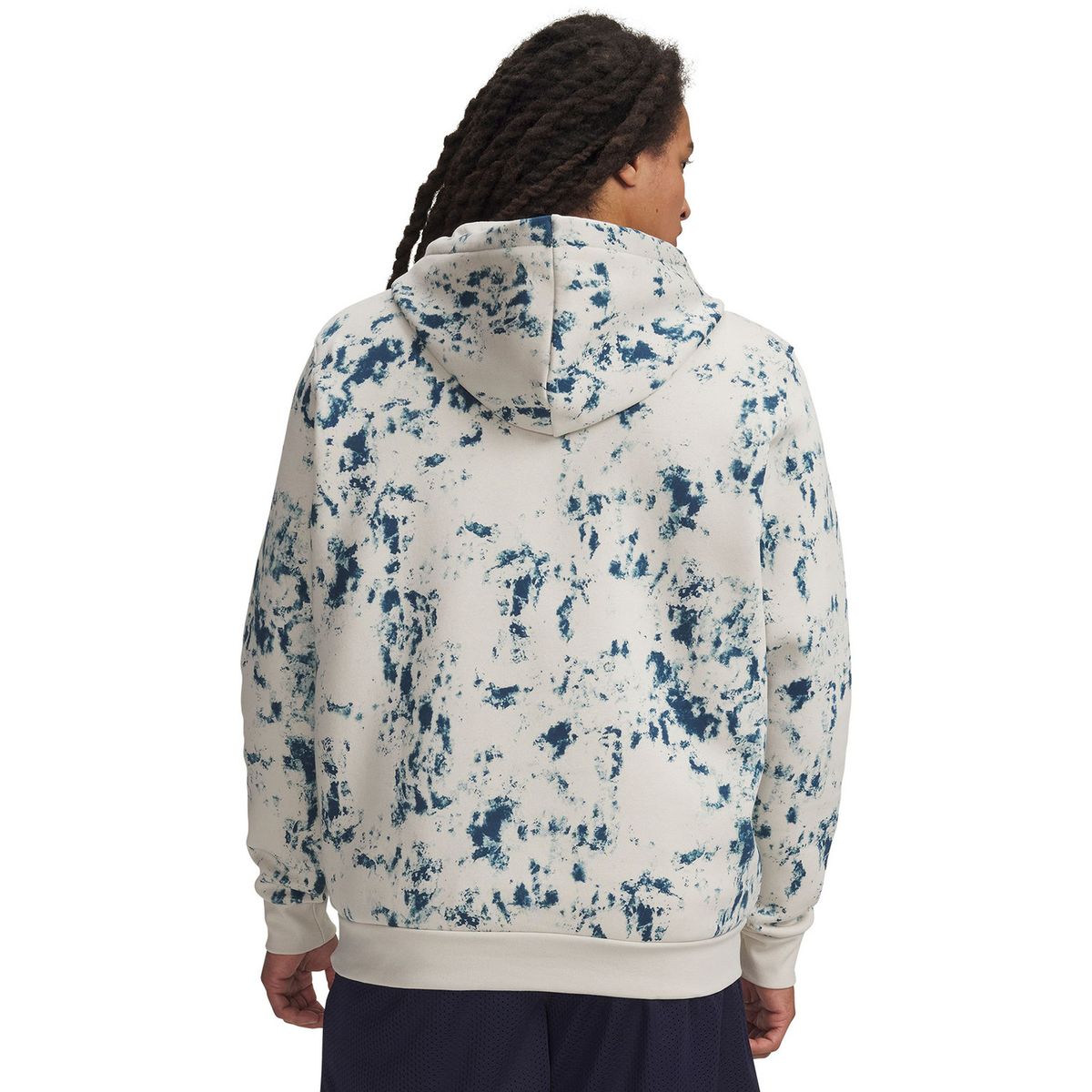 UNDER ARMOUR - Poleron Hombre Icon Fleece Pted Hoodie Blanco UNDER ARMOUR