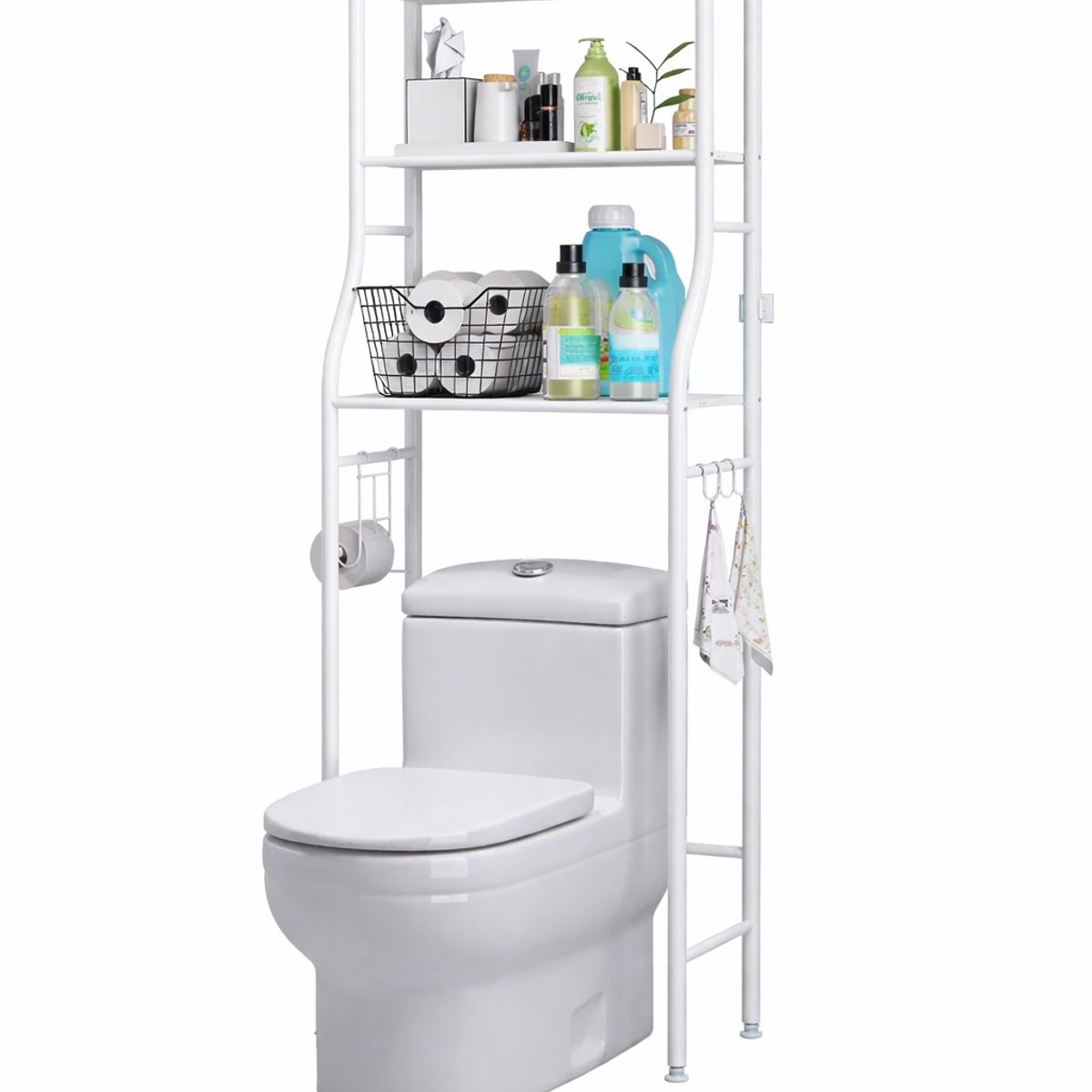 GENERICO - Estante Mueble Organizador De Baño 3 Niveles Repisa Color Blanco