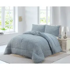 GENERICO - Plumon De Invierno Texturizado Lineas Onduladas Con Chiporro 2P