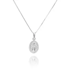 COGGIOLA - Collar Medalla Virgen Rayos Veneciana Plata Fina 925