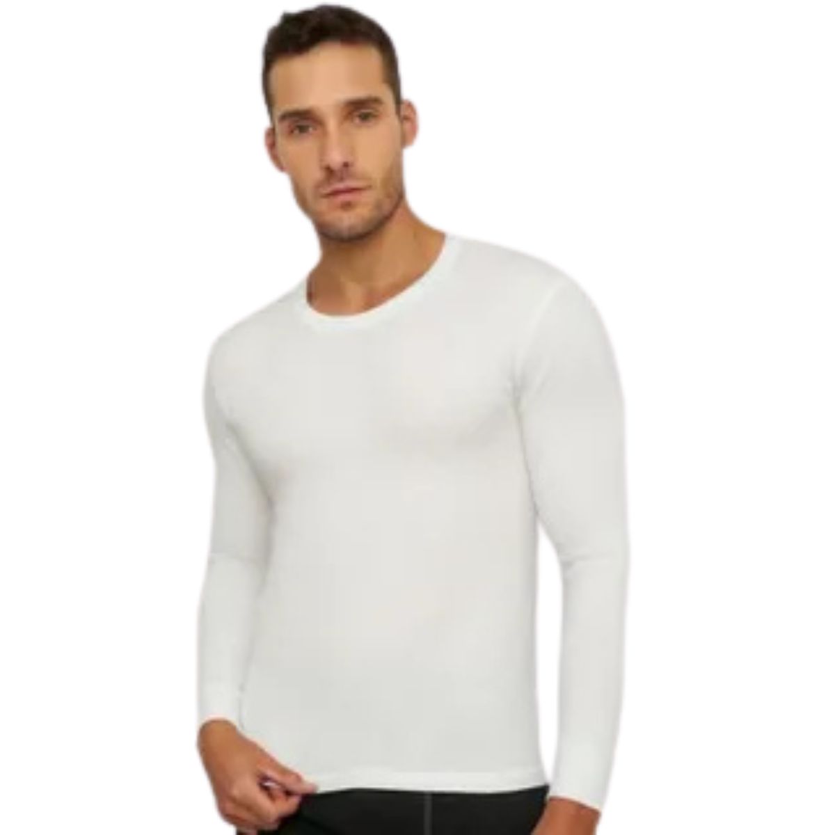 LOOK SHOP - Camiseta Manga Larga Algodón, Negra, Gris, Blanco. Adulto 11