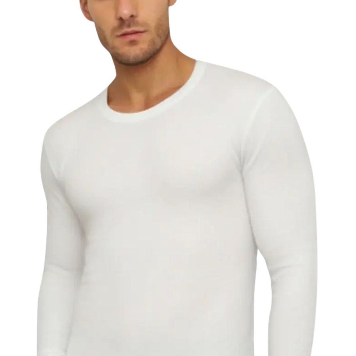 LOOK SHOP - Camiseta Manga Larga Algodón, Negra, Gris, Blanco. Adulto 11