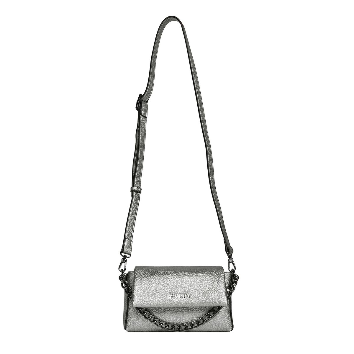 ZAPPA - Cartera Bandolera Fiesta Plateado Zappa