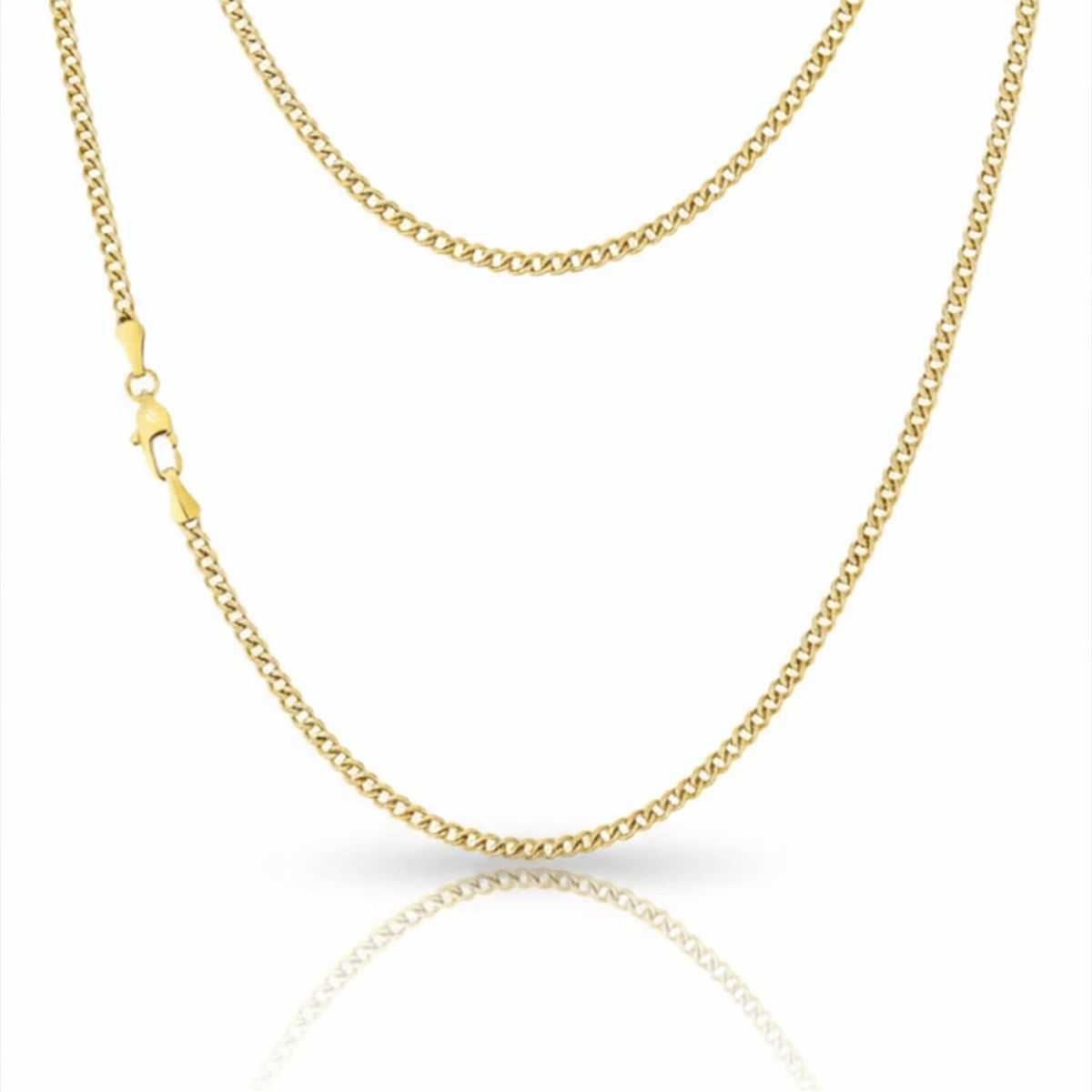 SAINT VENIK - Cadena Miami Cuban Oro 3mm 50cm Elegante Sutil Saint Venik
