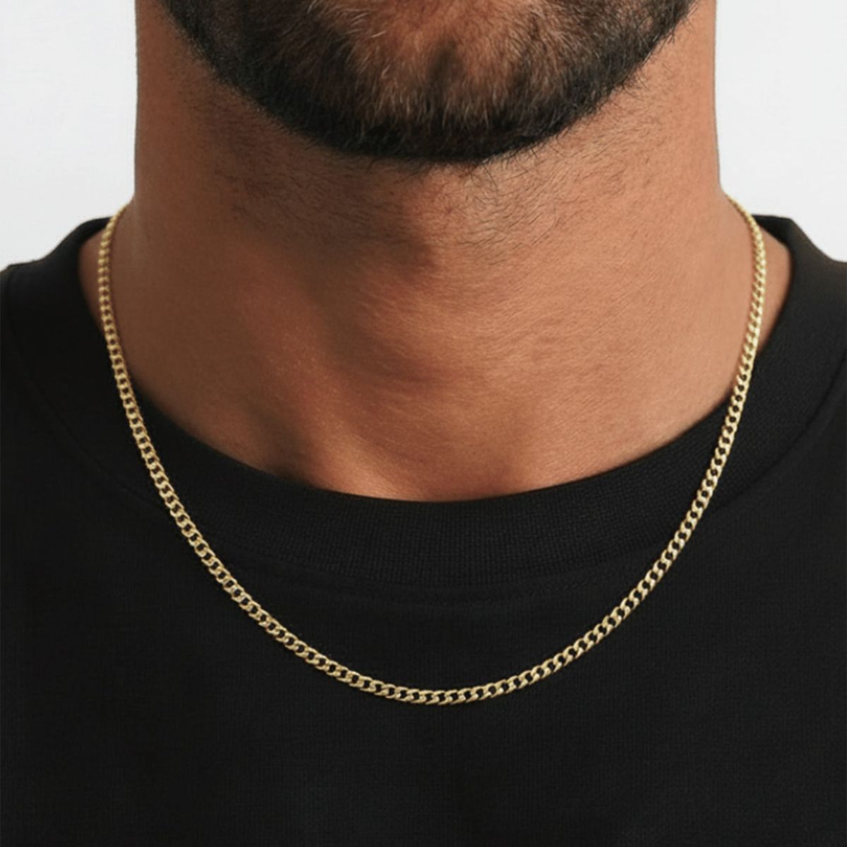 SAINT VENIK - Cadena Miami Cuban Oro 3mm 60cm Elegante Sutil Saint Venik