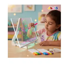 GENERICO - Pizarra Mágica Luz Led Infantil Dibujo Usb Luminosa Creativa Blanco