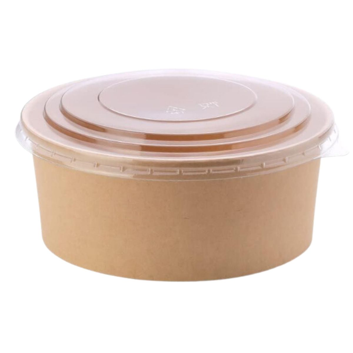 OMNIPACK - Bowl Kraft 750 ml c/ Tapa Envase Delivery Ecológico (300 Unidades)