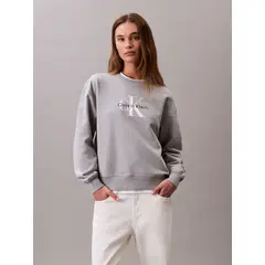CALVIN KLEIN - Polerón Relaxed de Logo Estampado Gris