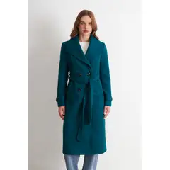 NICOPOLY - Abrigo Largo Lazo Verde Petróleo