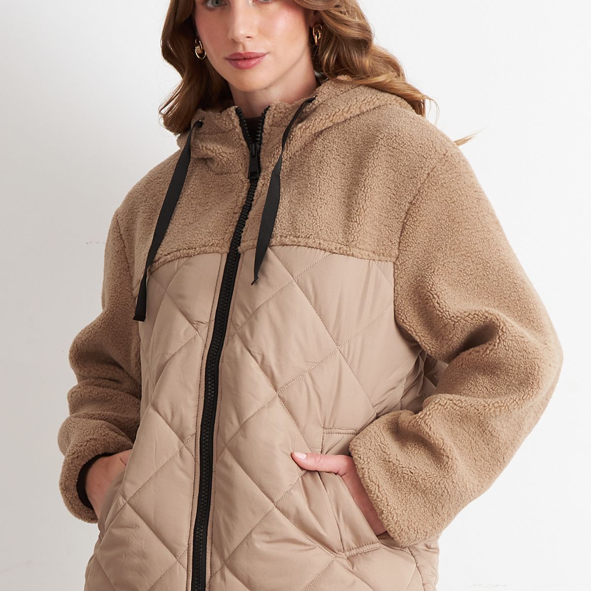 NICOPOLY - Chaqueta Mitad Chiporro/Parka Khaki Nicopoly