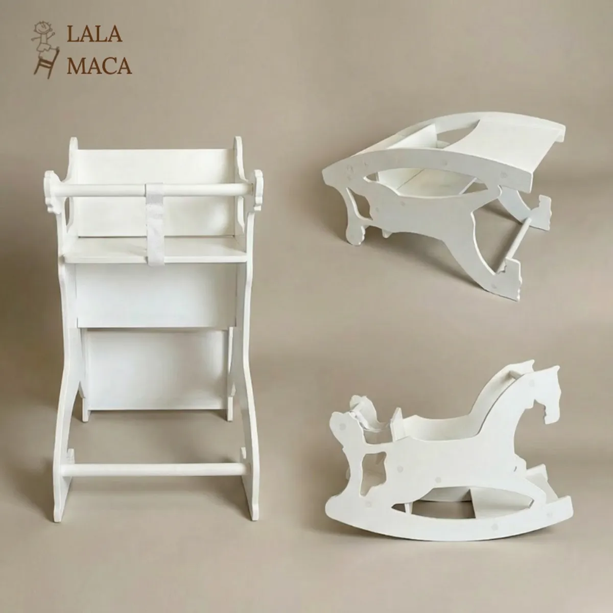 Mesa con silla integrada infantil de Abedul 3 en 1 Para Bebe Lala Maca, marca LALA MACA - Foto 2