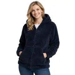 AAYO MODA - Chaqueta Peluda con Cierre Adulto Tallas Disponibles S-XL