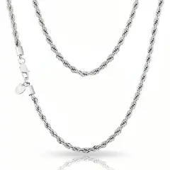 SAINT VENIK - Cadena Rope 3mm 60cm Textura Fina y Resistencia