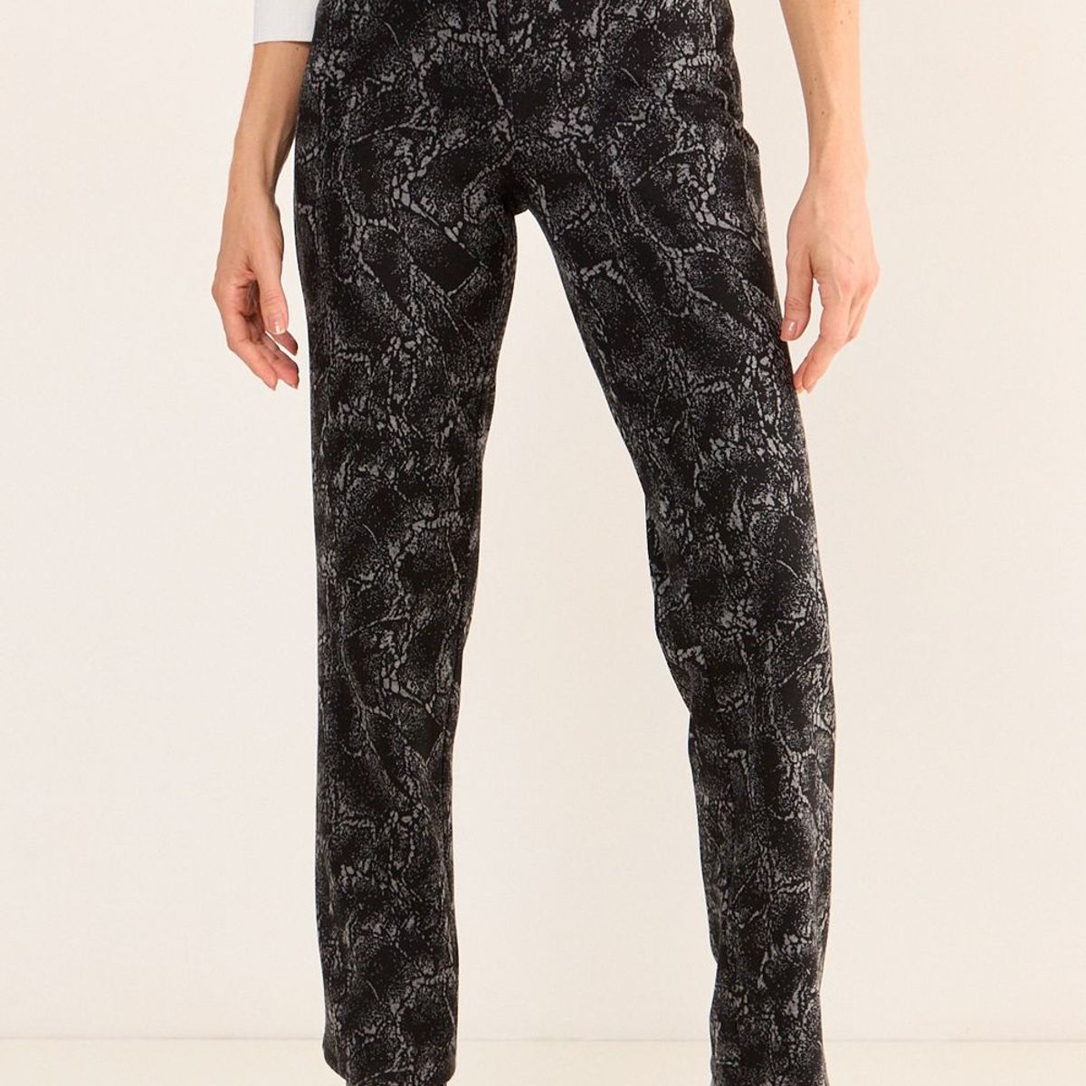 MA GRIFFE - Calza Estampada Mujer Gris Magriffe