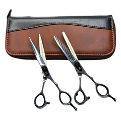 WMARK - Kit de Tijeras Pro D78-PS069 6″ Con Estuche Y Peineta