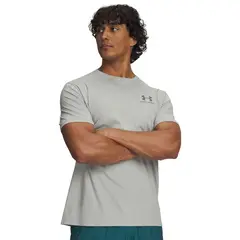 UNDER ARMOUR - Polera M/C Hombre Left Chest Logo Gris