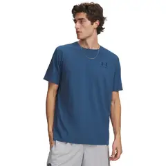 UNDER ARMOUR - Polera M/C Hombre Left Chest Logo Azul
