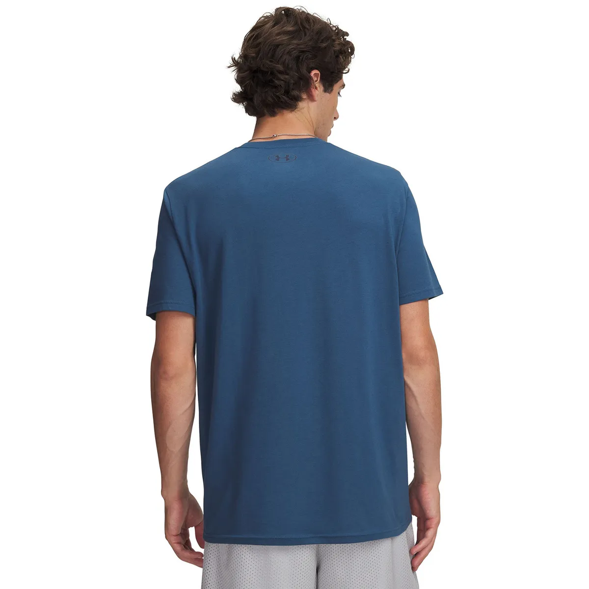 UNDER ARMOUR - Polera M/C Hombre Left Chest Logo Azul UNDER ARMOUR