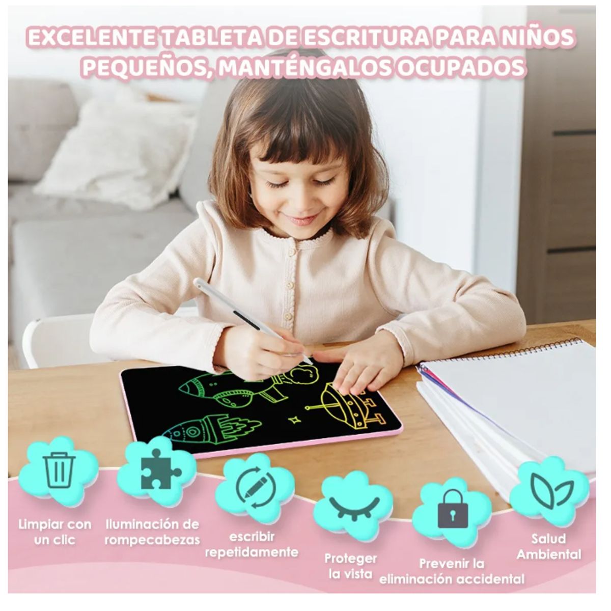 GENERICO - Pizarra Mágica Tablet Dibujo Lcd 12 Recargable Juguete Niños