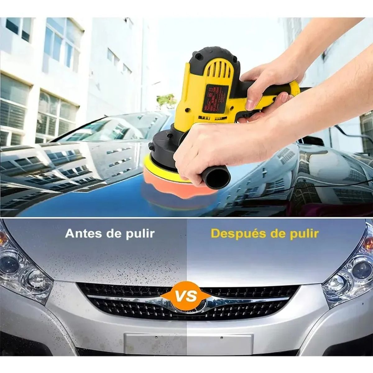 GENERICO - Pulidora Eléctrica Para Autos 700w 220v Encerado Amarilo