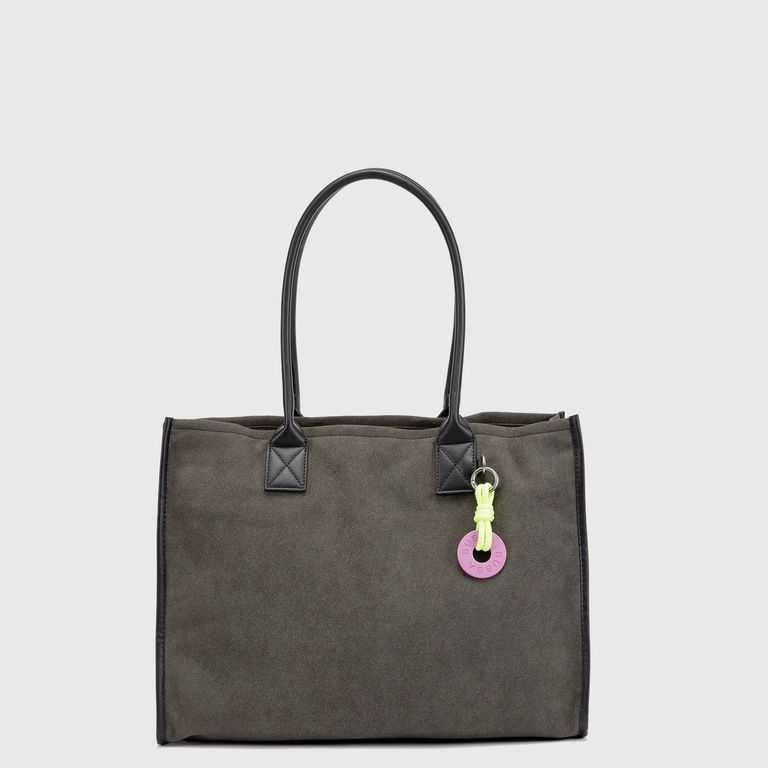 Cartera Tote Suede Brown Essentials Cafe TALLA UNICA