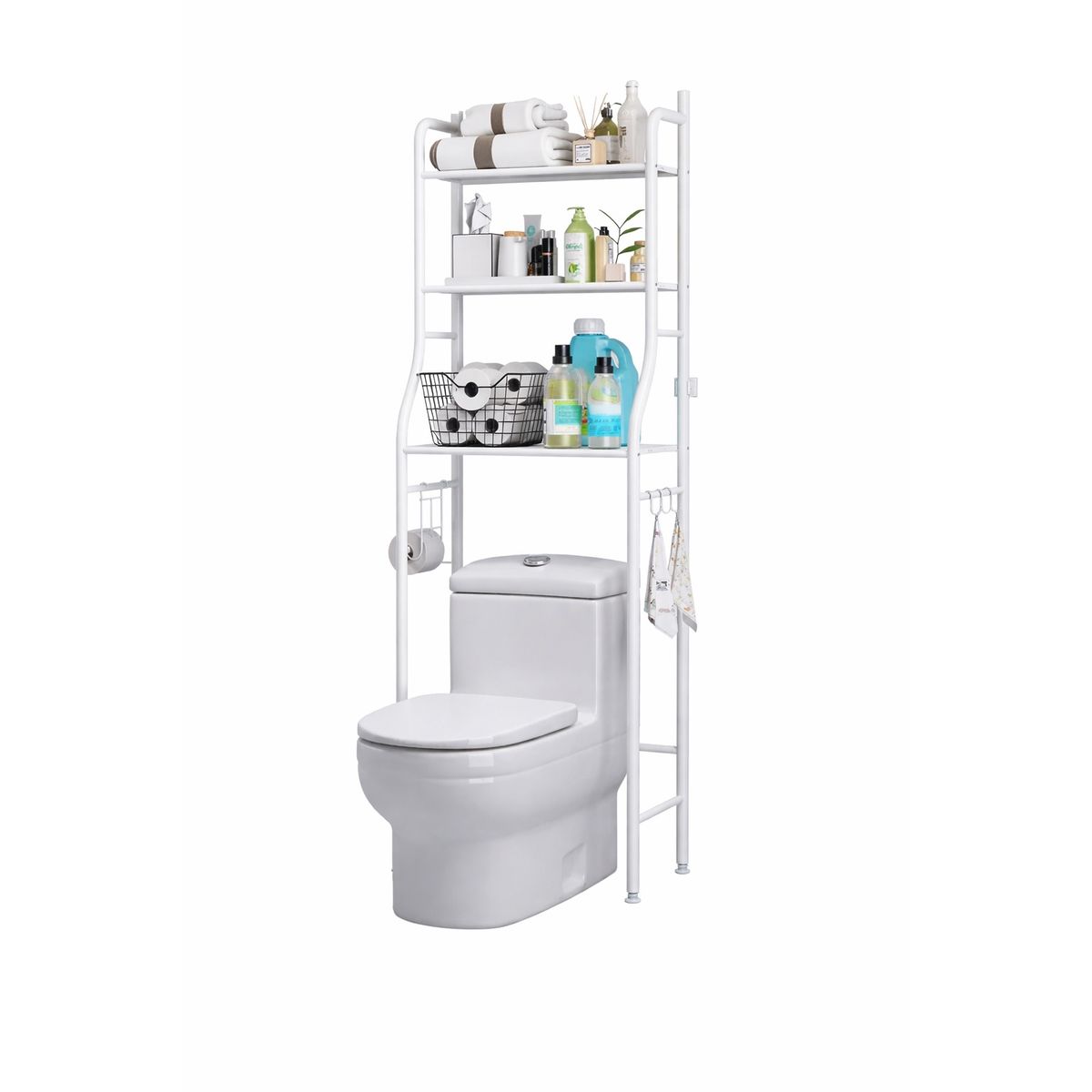 GENERICO - Estante Mueble Organizador De Baño 3 Niveles Color Blanco
