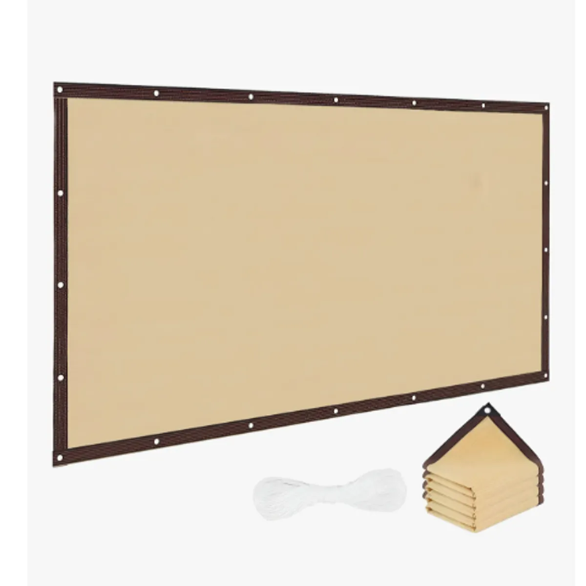 GENERICO - Cerca De Protección Privacidad Con Fijaciones Balcony 1x5m Color Beige