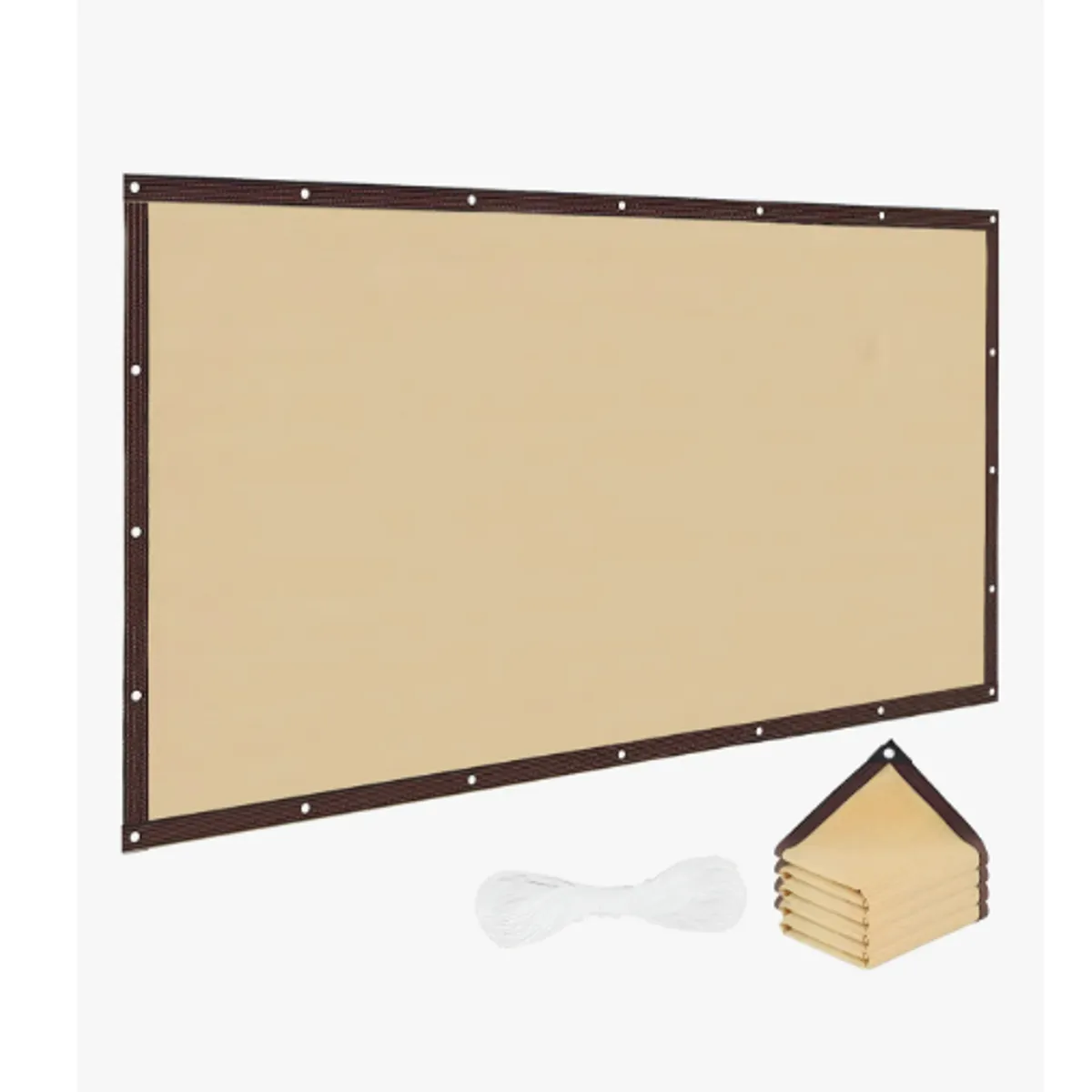 GENERICO - Cerca De Protección Privacidad Con Fijaciones Balcony 1x5m Color Beige