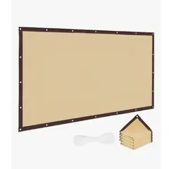 GENERICO - Cerca De Protección Privacidad Con Fijaciones Balcony 1x5m Color Beige
