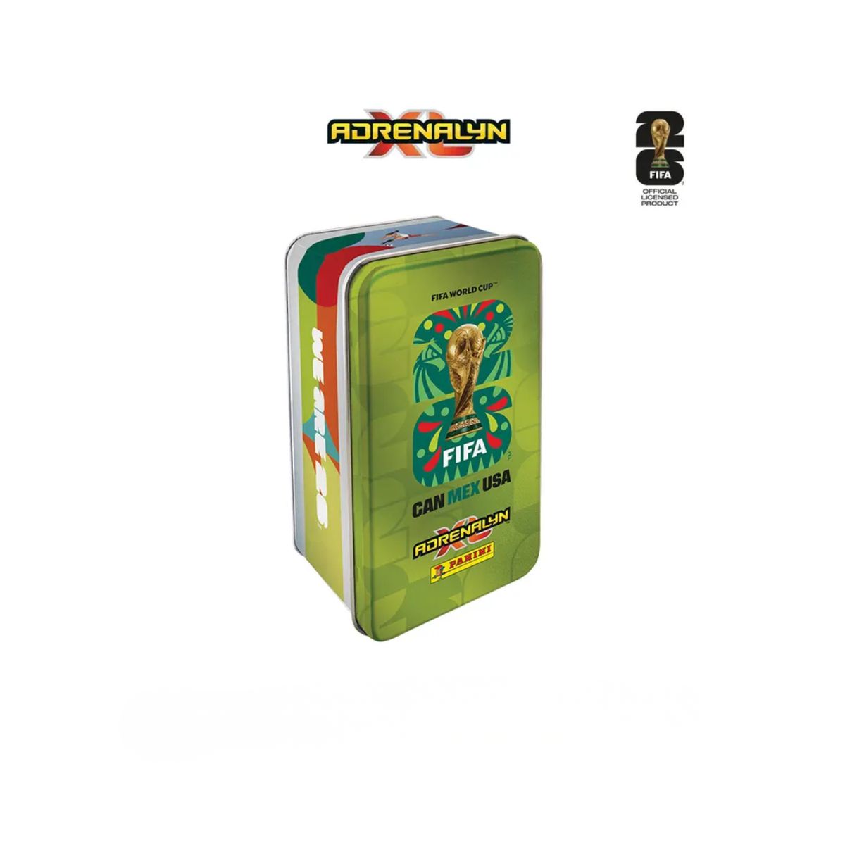 PANINI - Caja Metálica Verde - Fifa World Cup 2026 Adrenalyn XL
