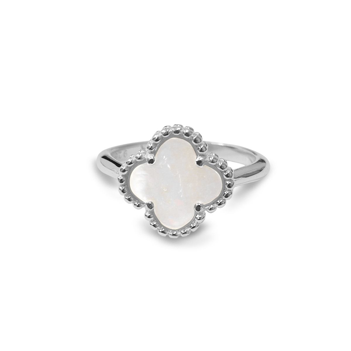 COGGIOLA - Anillo Trébol Nácar Plata Fina 925