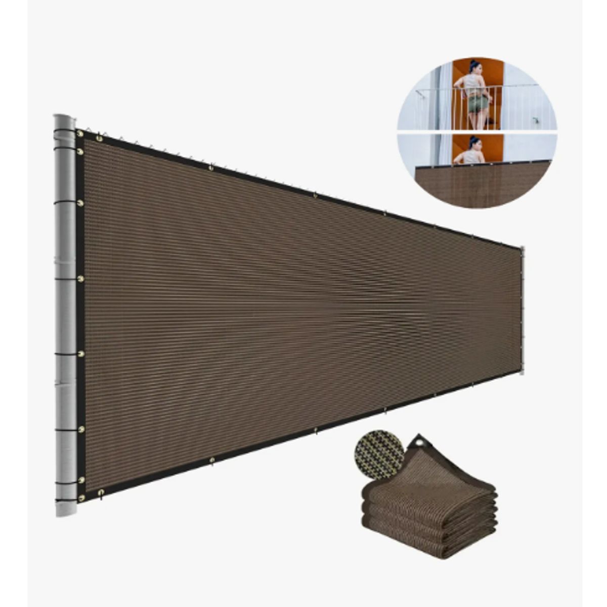 GENERICO - Lona De Malla De Sombra Red Bloqu 3x4m Sombra Del Patio 95% Negro Marrón