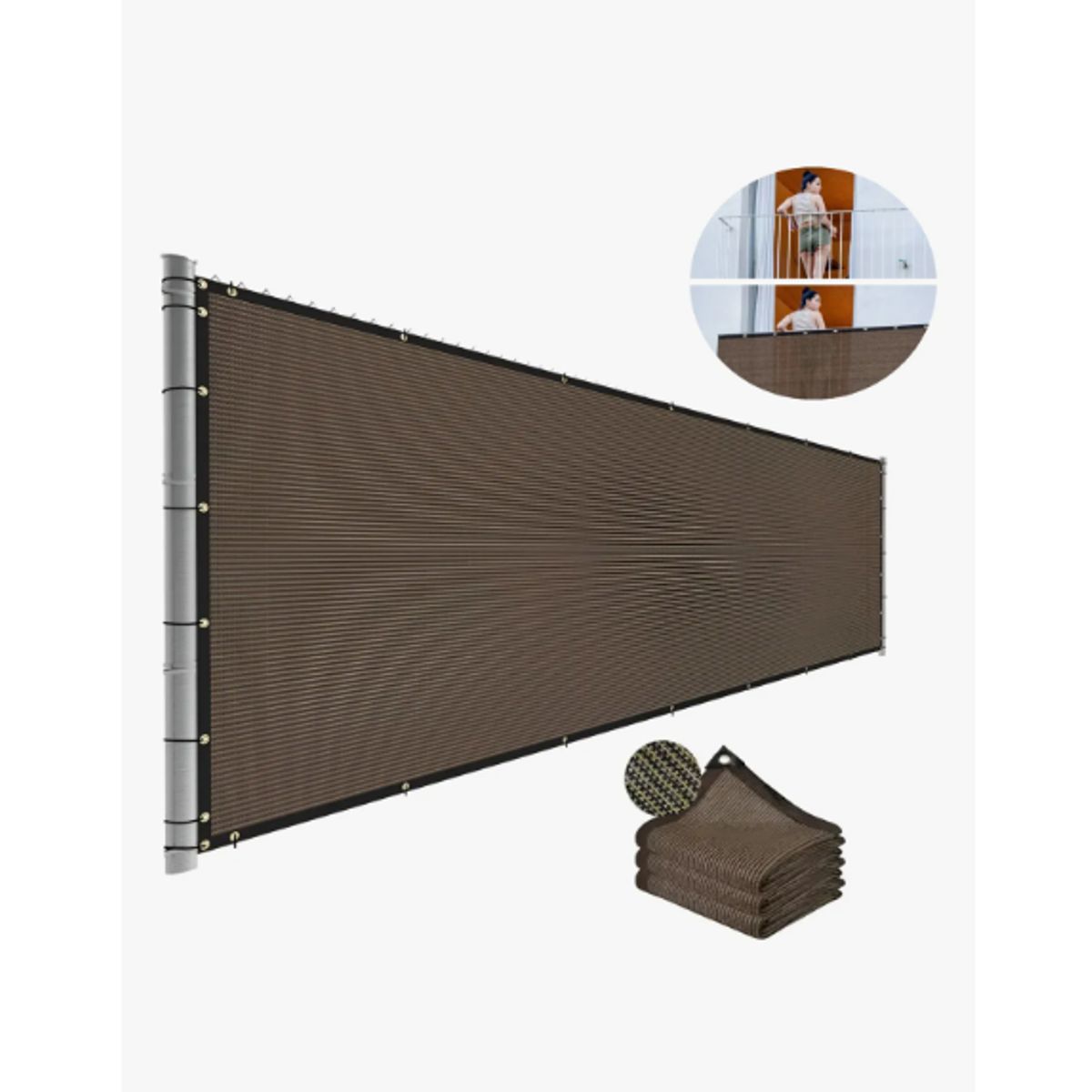 GENERICO - Lona De Malla De Sombra Red Bloqu 3x4m Sombra Del Patio 95% Negro Marrón