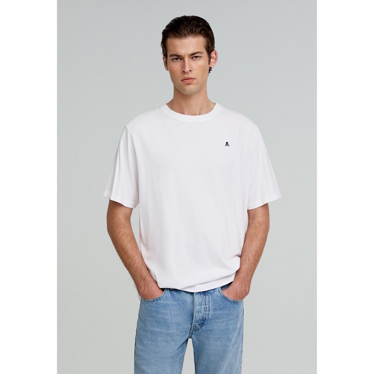 SCALPERS - Polera Básica Calavera Relaxed Fit