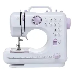 GENERICO - Máquina Coser Overlock Portátil Pedal Eléctrica 12 Puntos Blanco - 262245