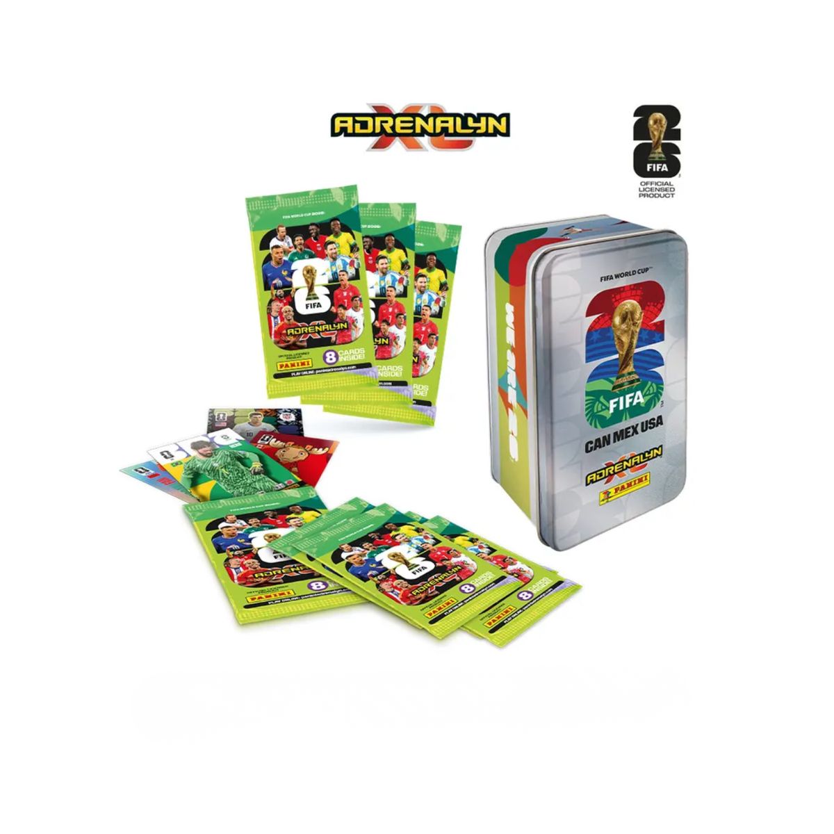 PANINI - Caja Metálica Gris - Fifa World Cup 2026 Adrenalyn XL
