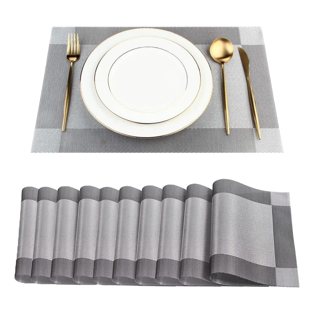 GENERICO - 10pcs Manteles Individuales Pvc Hogar Restaurante 30 × 45 Cm BELUG