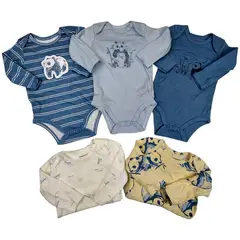 TEDMIMAK - Set 5 Bodys Manga Larga 36 Meses Panda