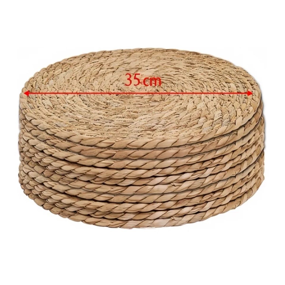 GENERICO - Set 6 Individuales Mantel Fibra Natural Yute 35 Cm BELUG