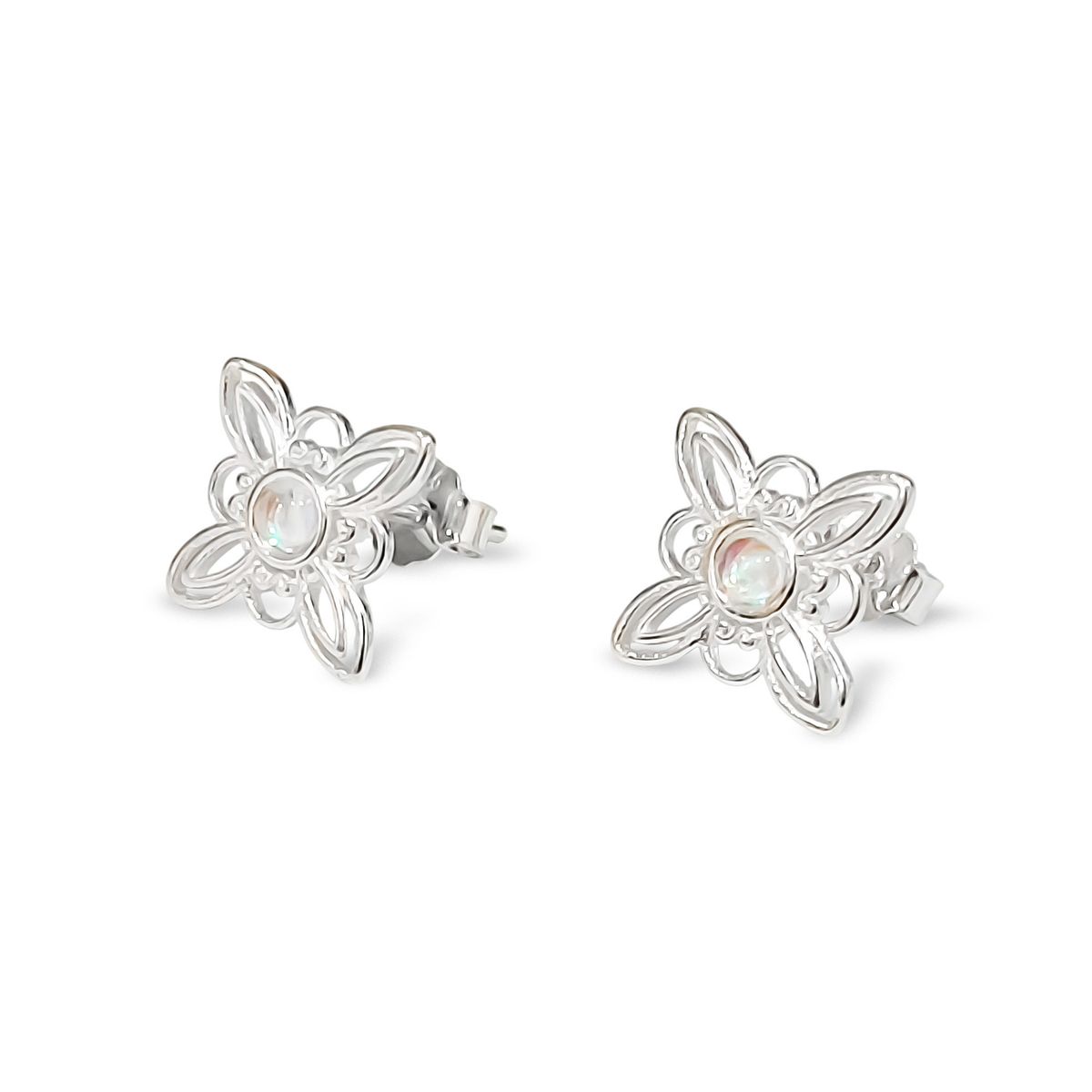 COGGIOLA - Aros Nudo De Bruja Tornasol Plata Fina 925