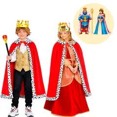 GENERICO - Disfraz Traje Rey o Reina Cuentos Infantiles Dia Del Libro