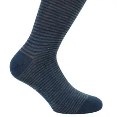 PERUGGI - Calcetín Lana Merino Rayas Largo Americano