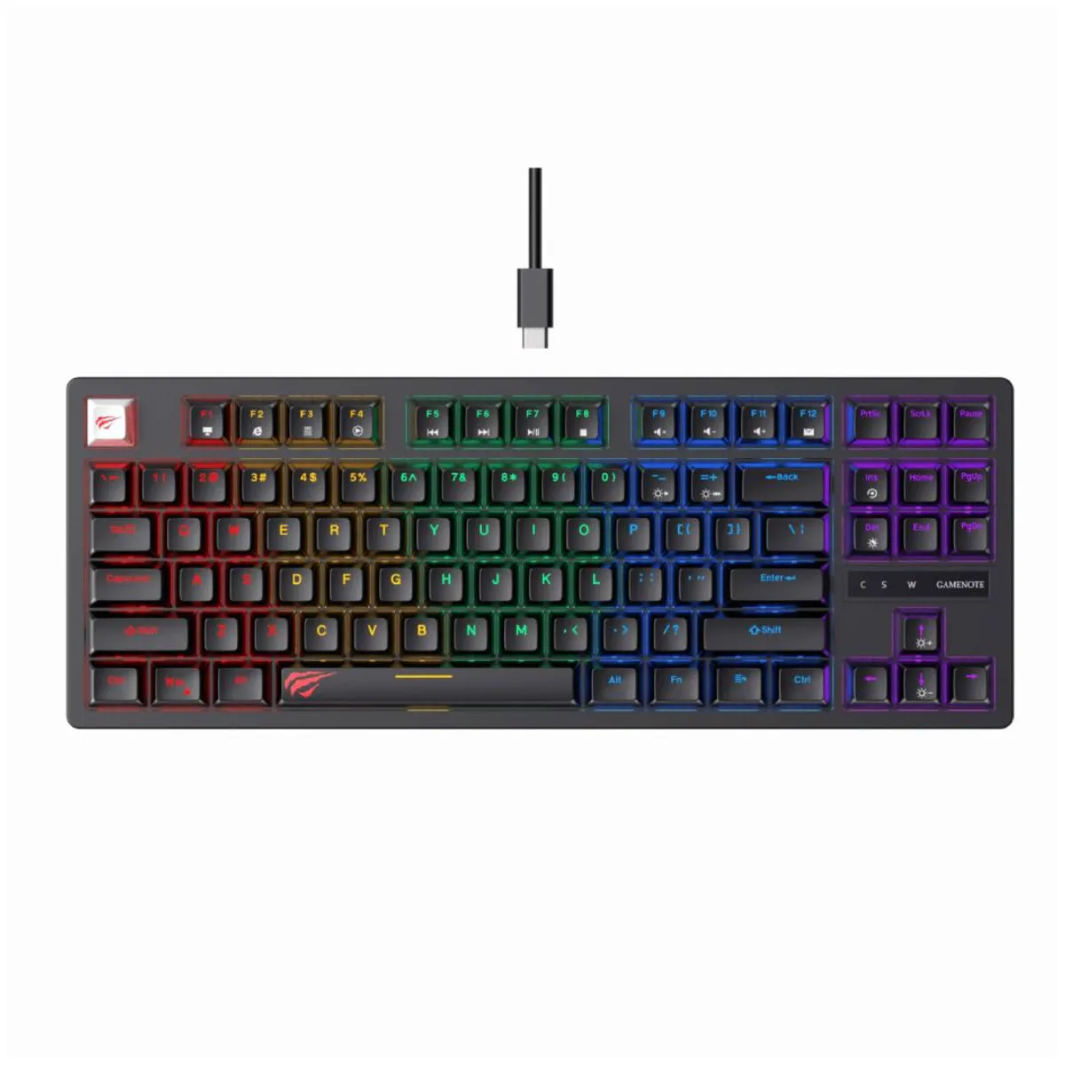 HAVIT - Teclado Gamer Mecánico RGB Havit KB892L, Negro
