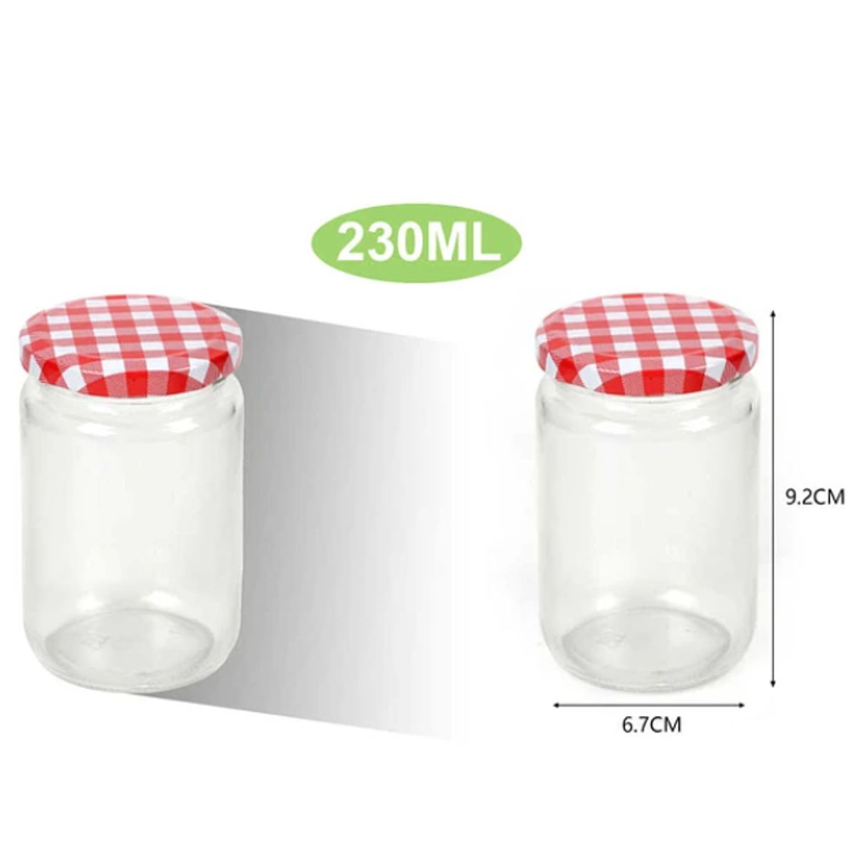 GENERICO - Pack Frascos Vidrio Conservas 4 Unidades 2 De 230 ml y  2 De 240 ml