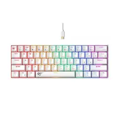 HAVIT - Teclado Gamer Mecánico KB903L RGB, Blanco
