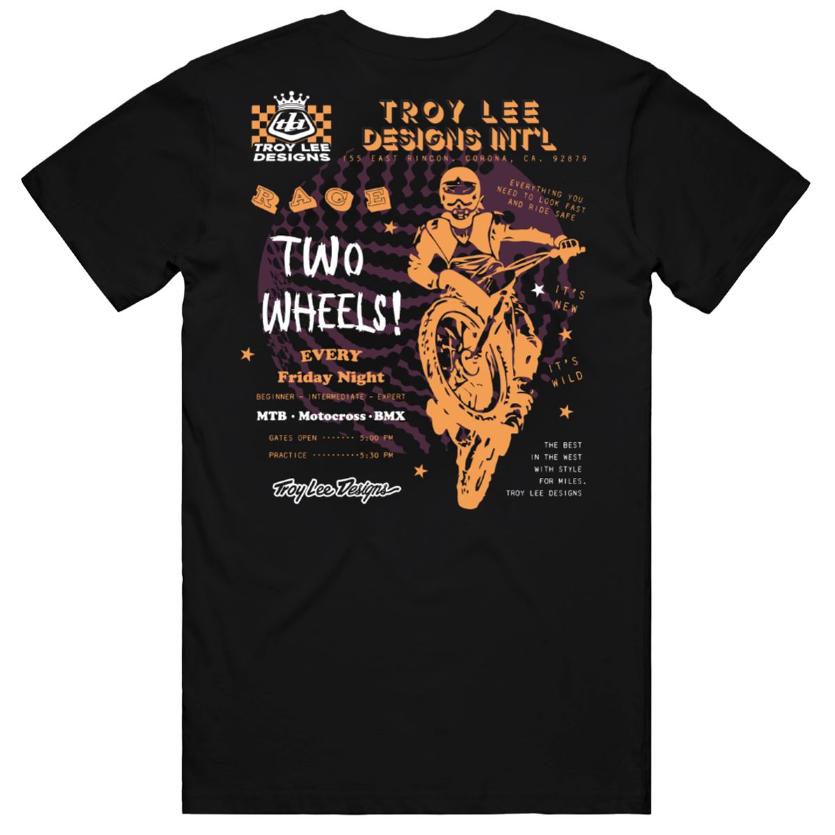 TROY LEE DESIGNS - POLERA MANGA TROY LEE DESIGNS CORTA FRIDAY NIGHT BLACK