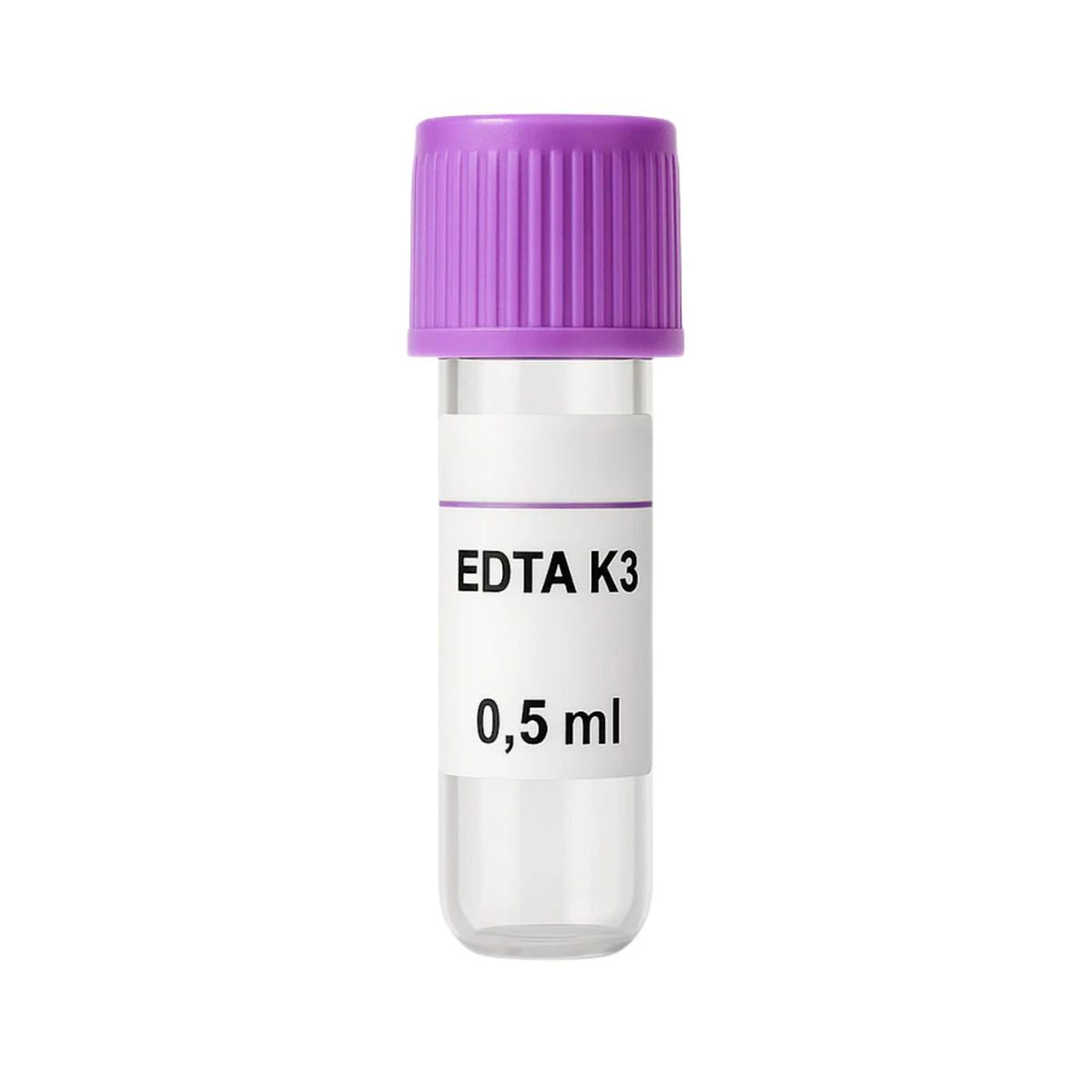 DE TODO Y MAS - Tubo de Ensayo Tapa Lila 0,5 ML EDTA K3 x50 unidades