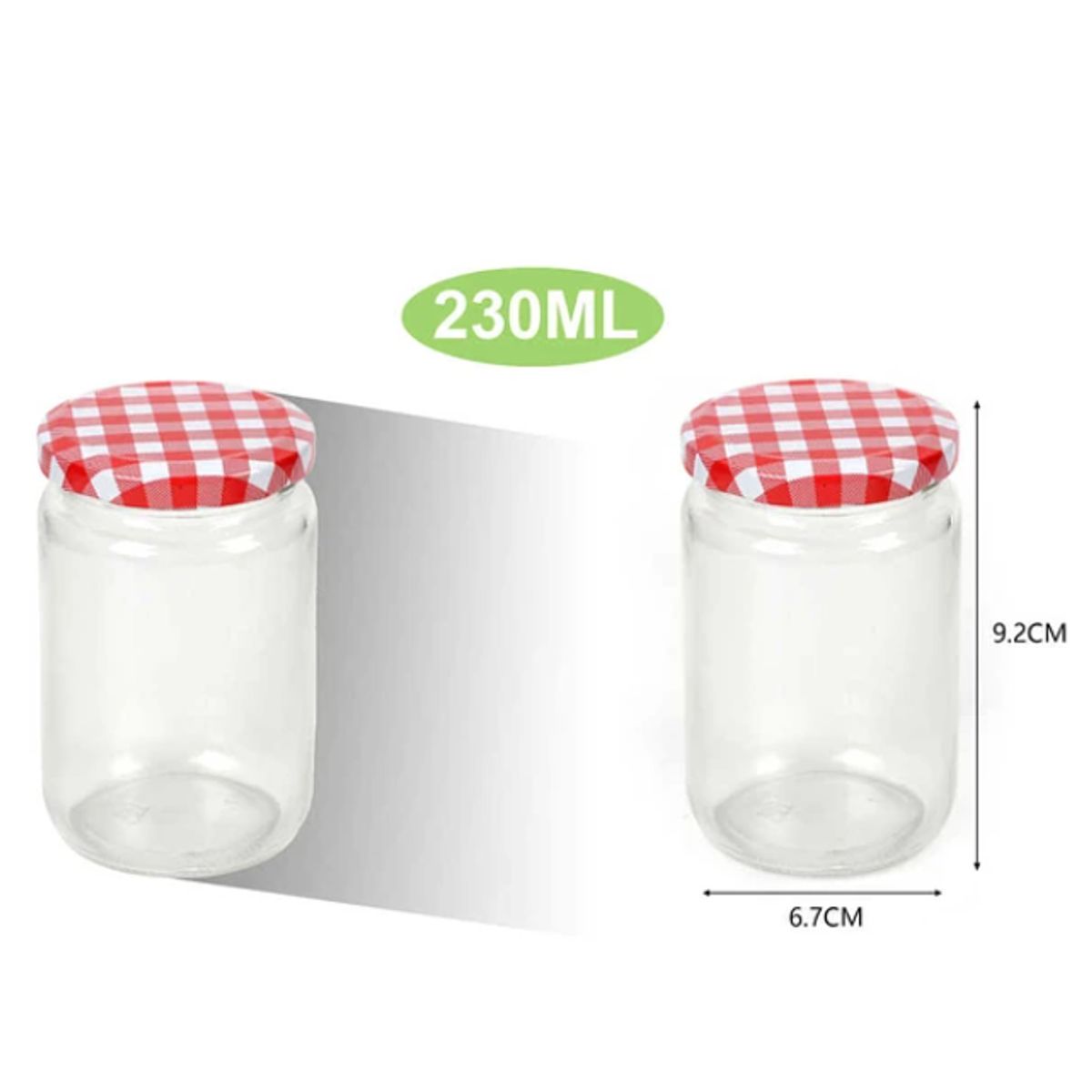 GENERICO - Pack Frascos Vidrio Conservas 6 Unidades 230ml 240ml 450 ml