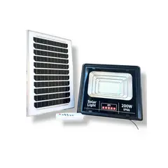 GENERAC - Foco Solar Led 200w Con Panel De Alta Potencia Impermeable