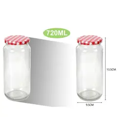 GENERICO - Pack Frascos Vidrio Conservas 8 Unidades 230ml 240ml 450 ml 720ML